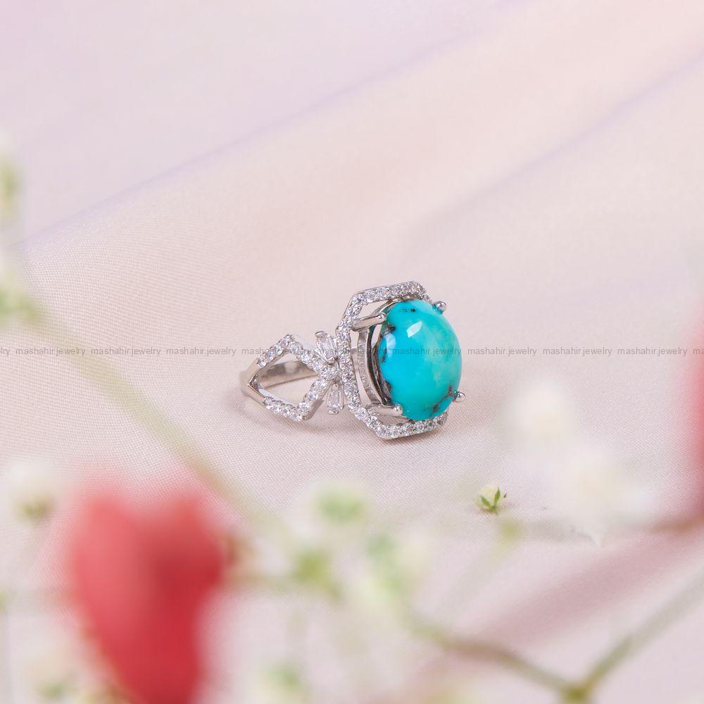 انگشتر فیروزه شجری زنانه کد 10328