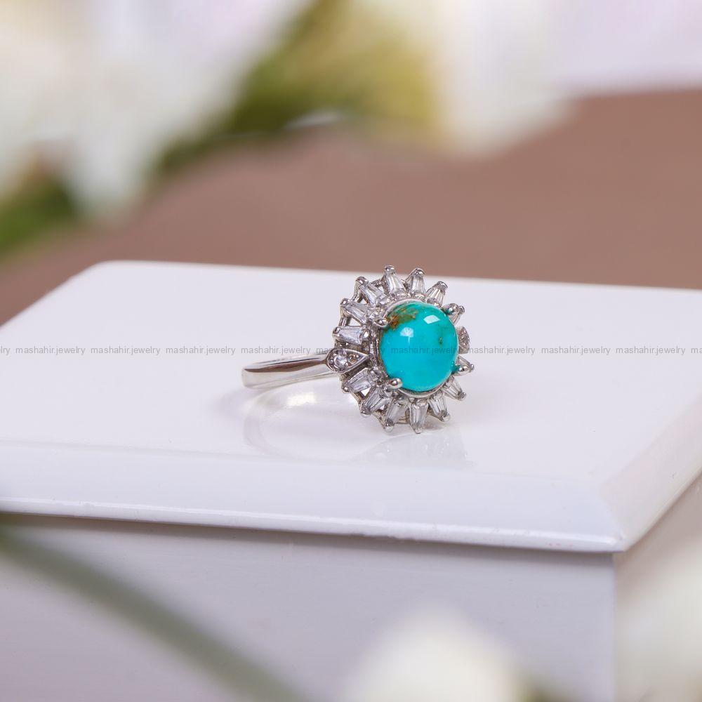 انگشتر فیروزه شجری زنانه کد 10342