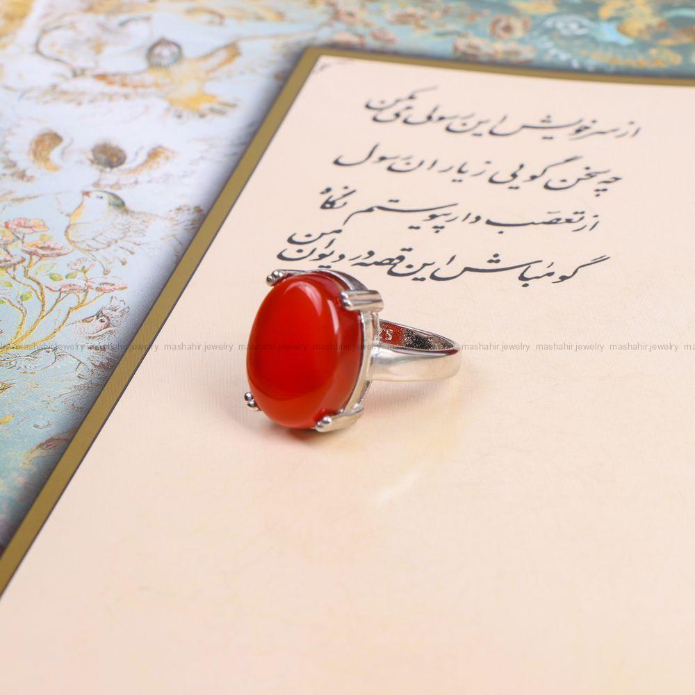 انگشتر عقیق یمن زنانه کد 10357