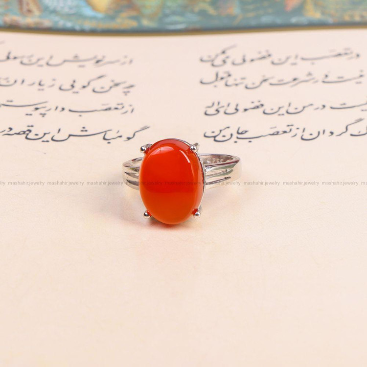 انگشتر عقیق یمن زنانه کد 10359