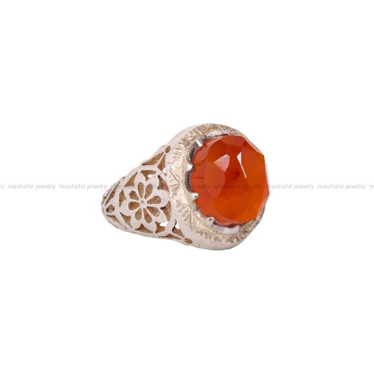 انگشتر عقیق یمن مردانه کد 5481