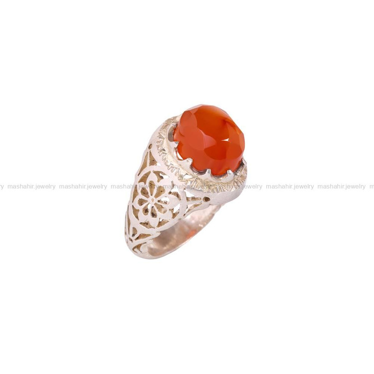 انگشتر عقیق یمن مردانه کد 5481
