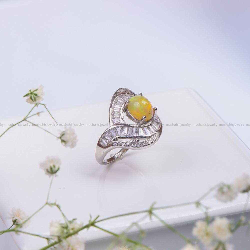 انگشتر اوپال زنانه کد 10370