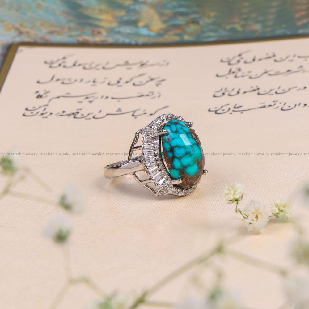 انگشتر فیروزه شجری زنانه کد 10373