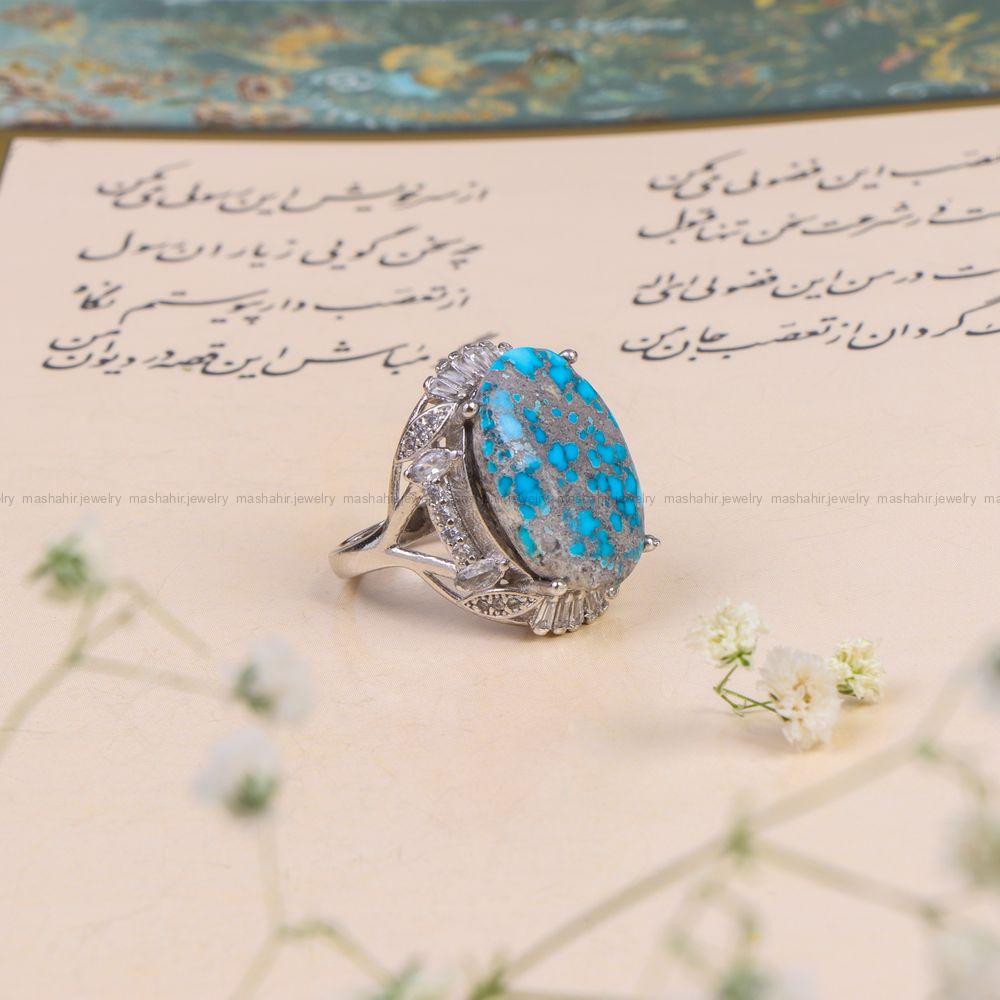انگشتر فیروزه شجری زنانه کد 10374