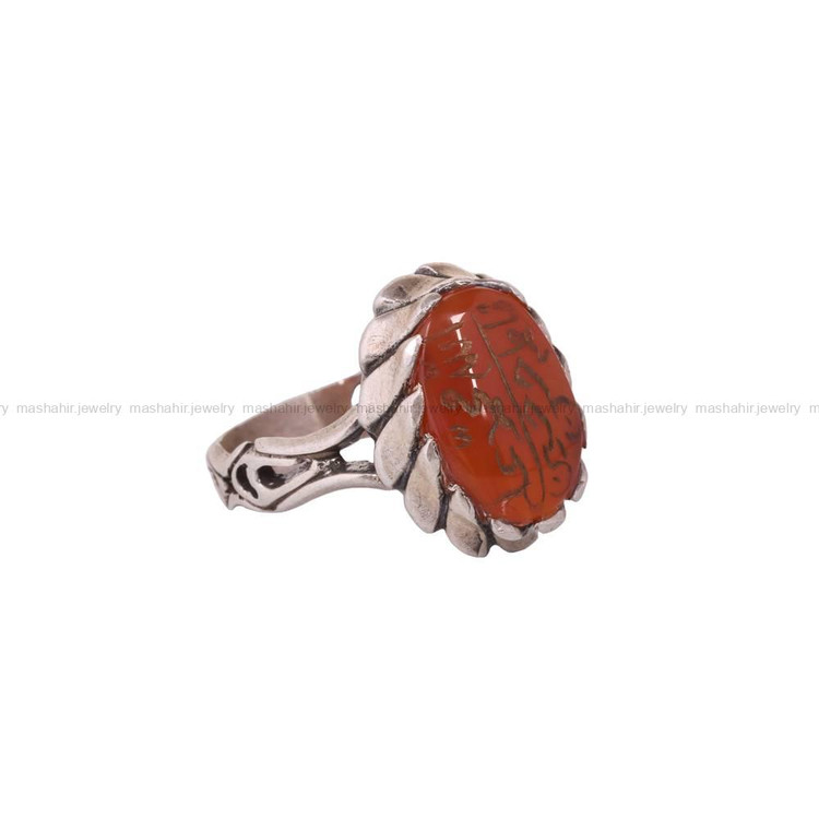 انگشتر عقیق یمن مردانه کد 5502