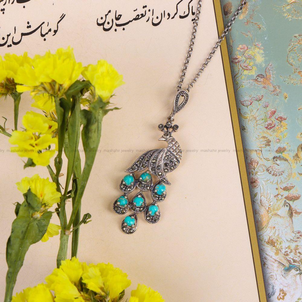 گردنبند فیروزه زنانه کد 10383