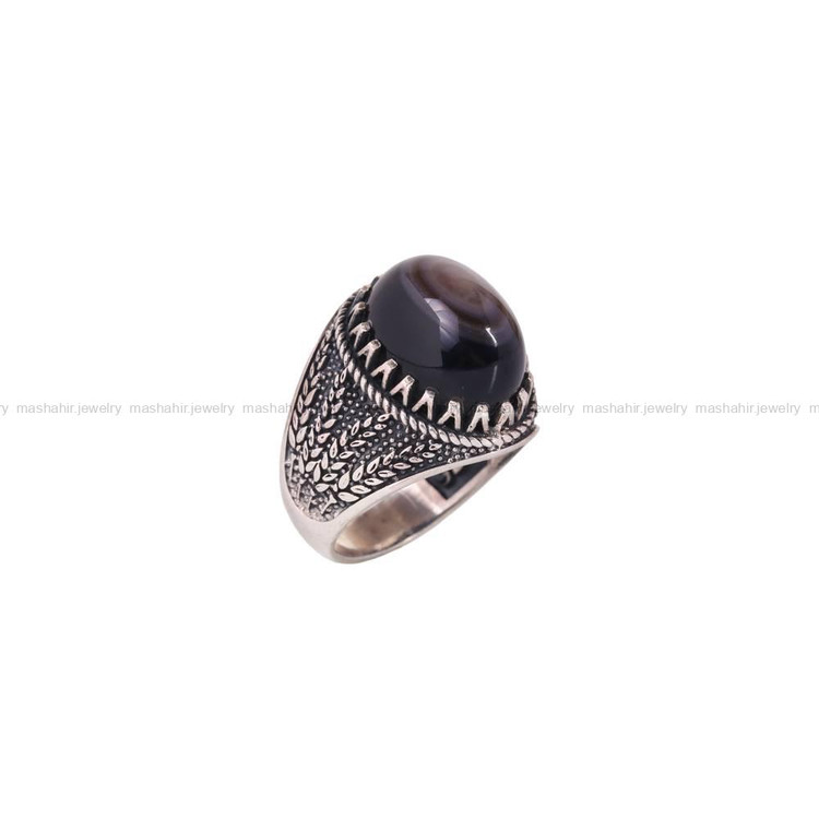 انگشتر عقیق باباقوری مردانه کد 5504