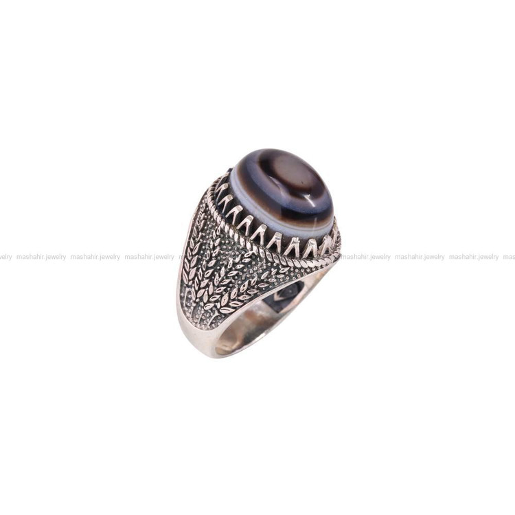 انگشتر عقیق باباقوری مردانه کد 5506