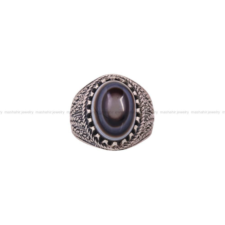 انگشتر عقیق باباقوری مردانه کد 5506
