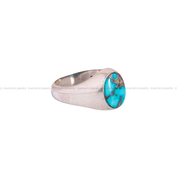 انگشتر فیروزه شجری مردانه کد 3005