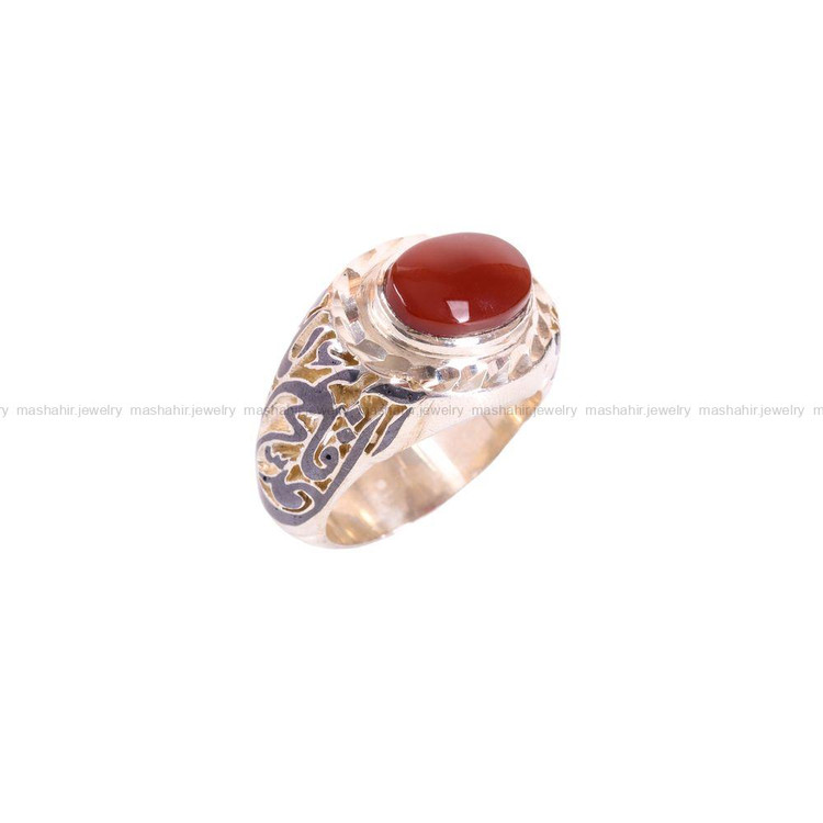 انگشتر عقیق یمن مردانه کد 3565
