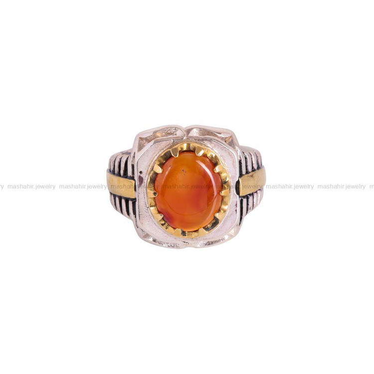 انگشتر عقیق یمن مردانه کد 3033