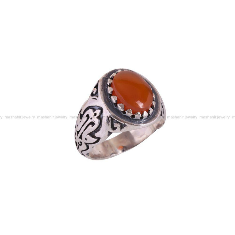 انگشتر عقیق یمن مردانه کد 3043