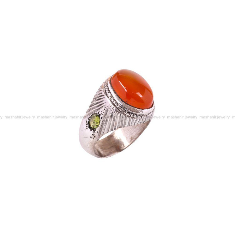 انگشتر عقیق یمن مردانه کد 3588