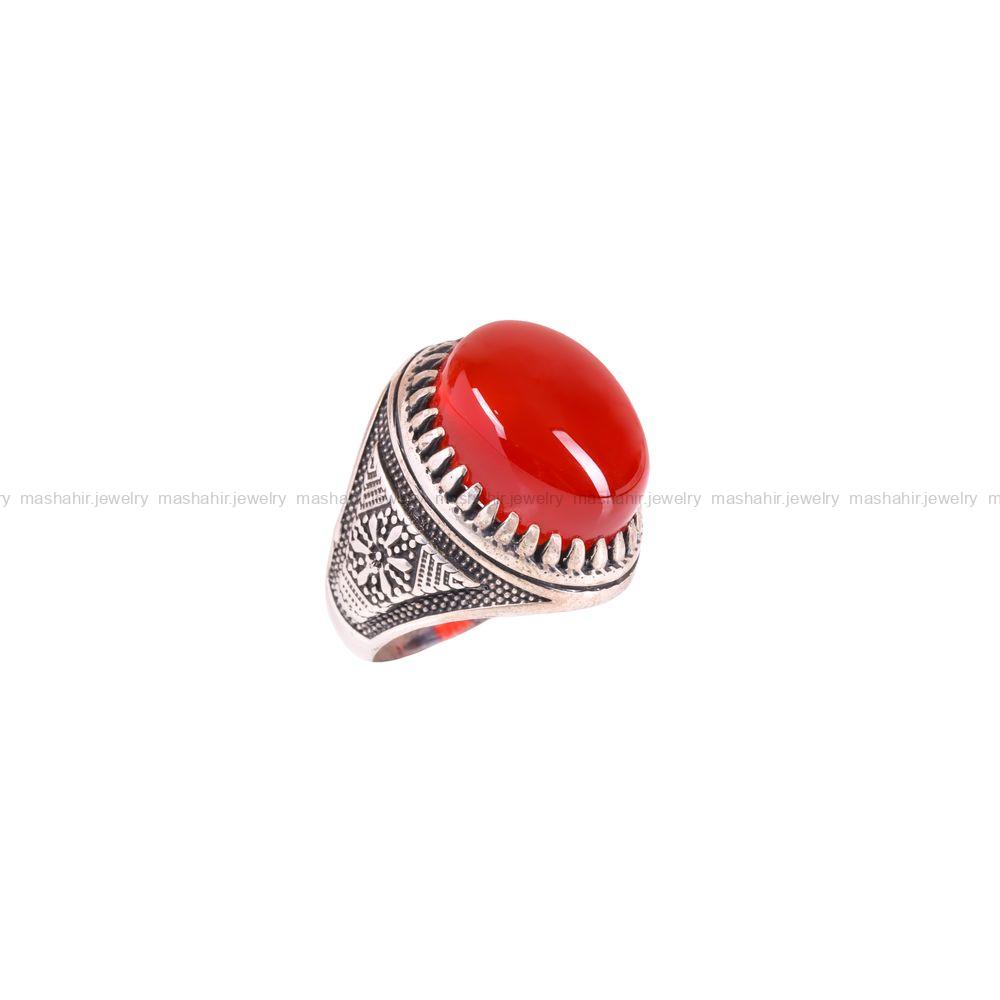 انگشتر عقیق یمن مردانه کد 3589