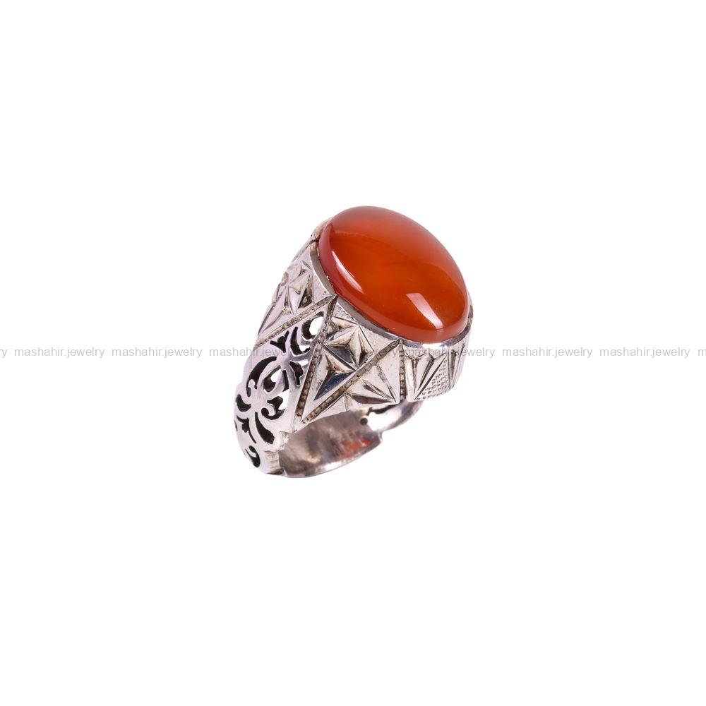 انگشتر عقیق یمن مردانه کد 3593