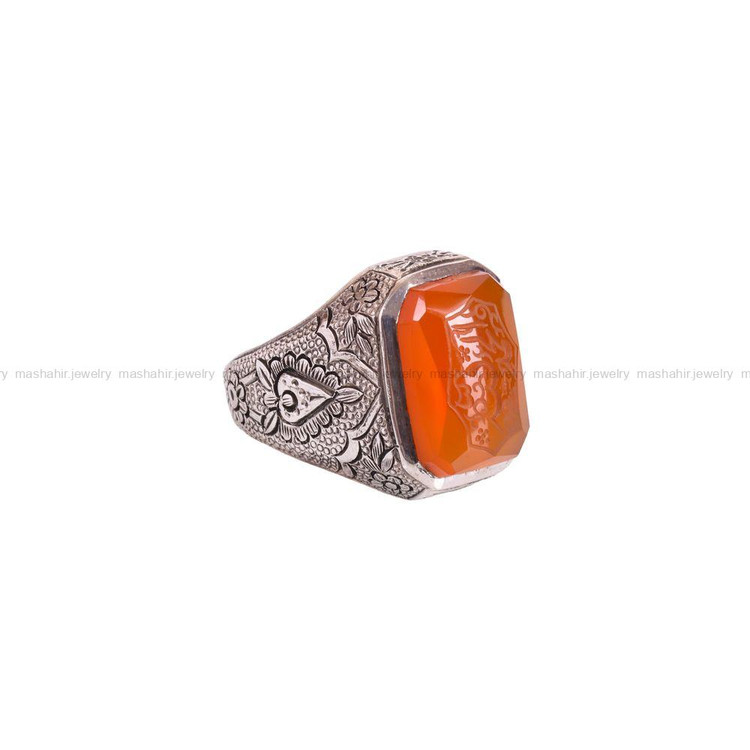 انگشتر عقیق یمن مردانه کد 3599
