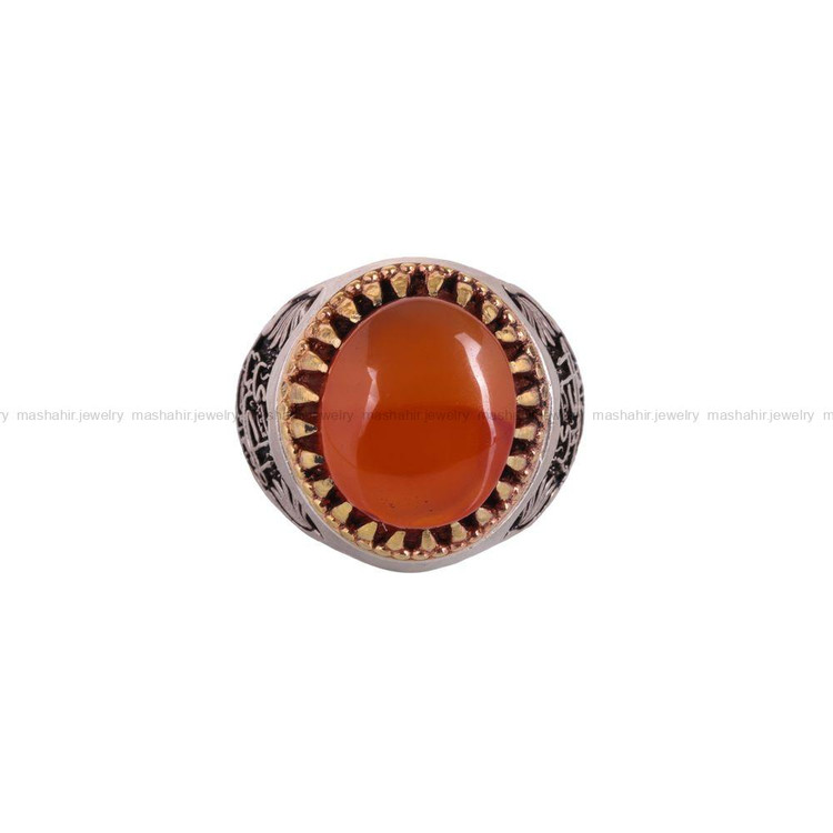 انگشتر عقیق یمن مردانه کد 3056