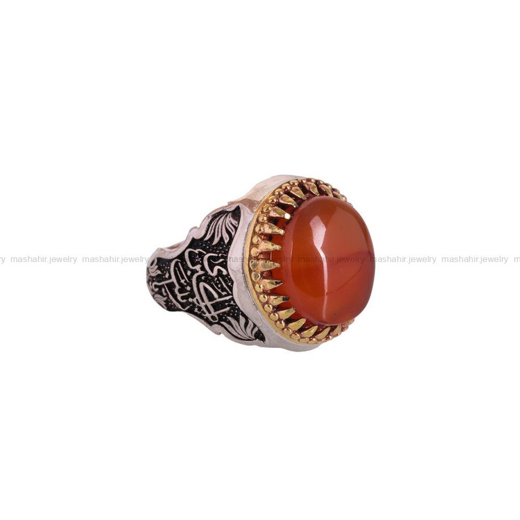 انگشتر عقیق یمن مردانه کد 3056