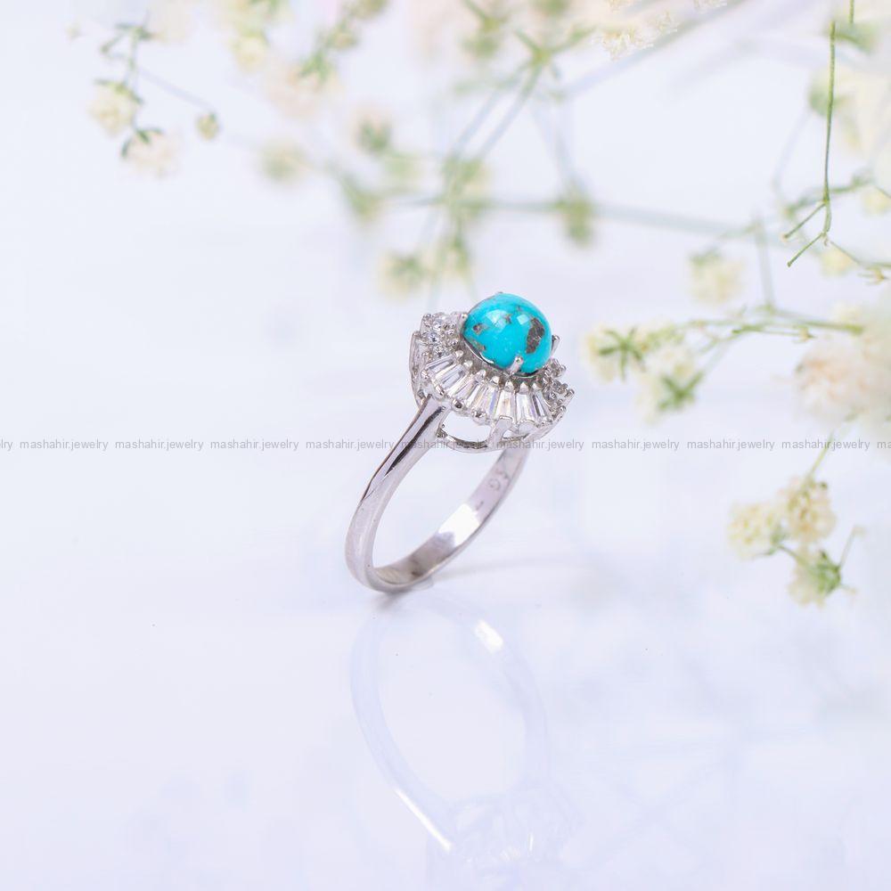 انگشتر فیروزه شجری زنانه کد 10536