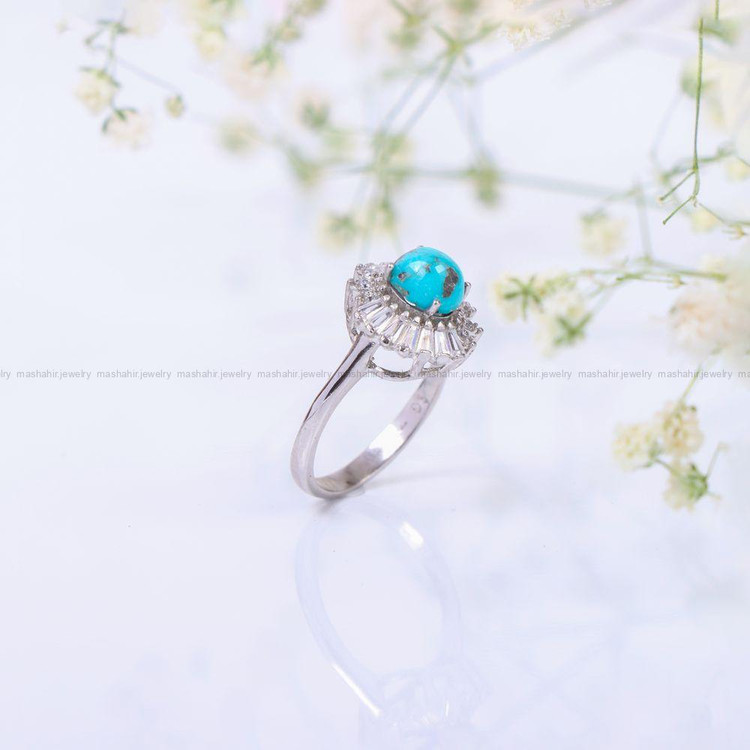 انگشتر فیروزه شجری زنانه کد 10536