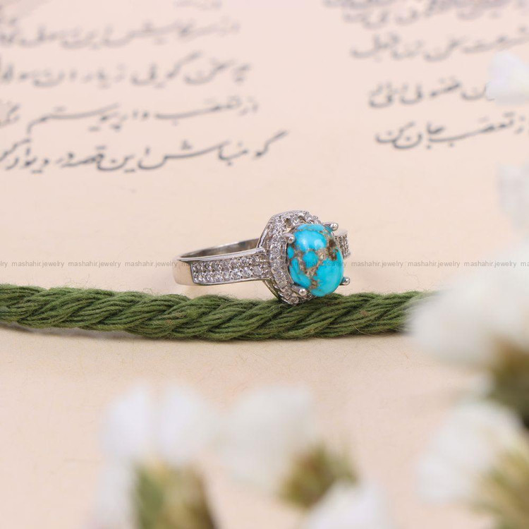 انگشتر فیروزه شجری زنانه کد 10530