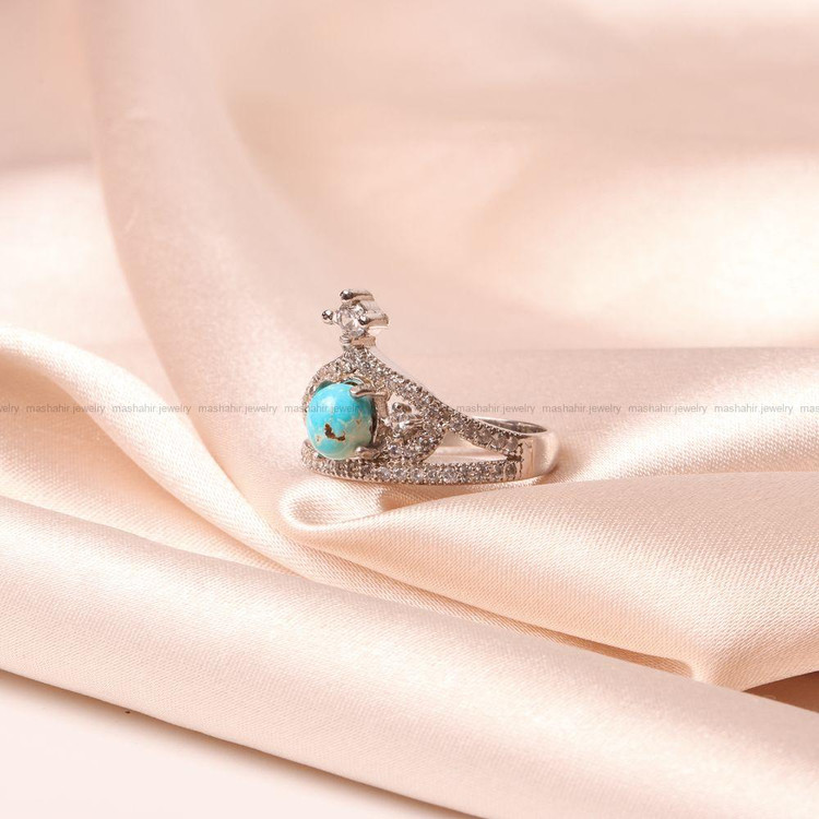 انگشتر فیروزه شجری زنانه کد 10529
