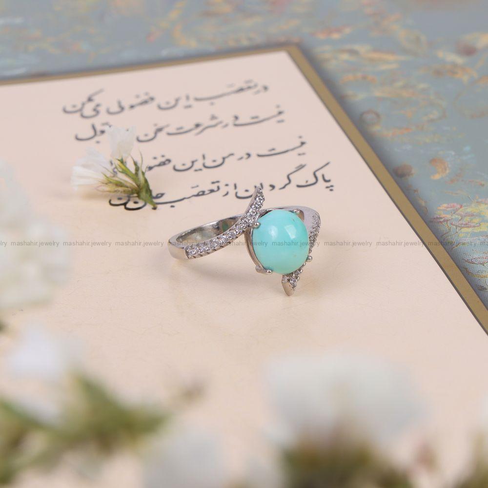 انگشتر فیروزه شجری زنانه کد 10525