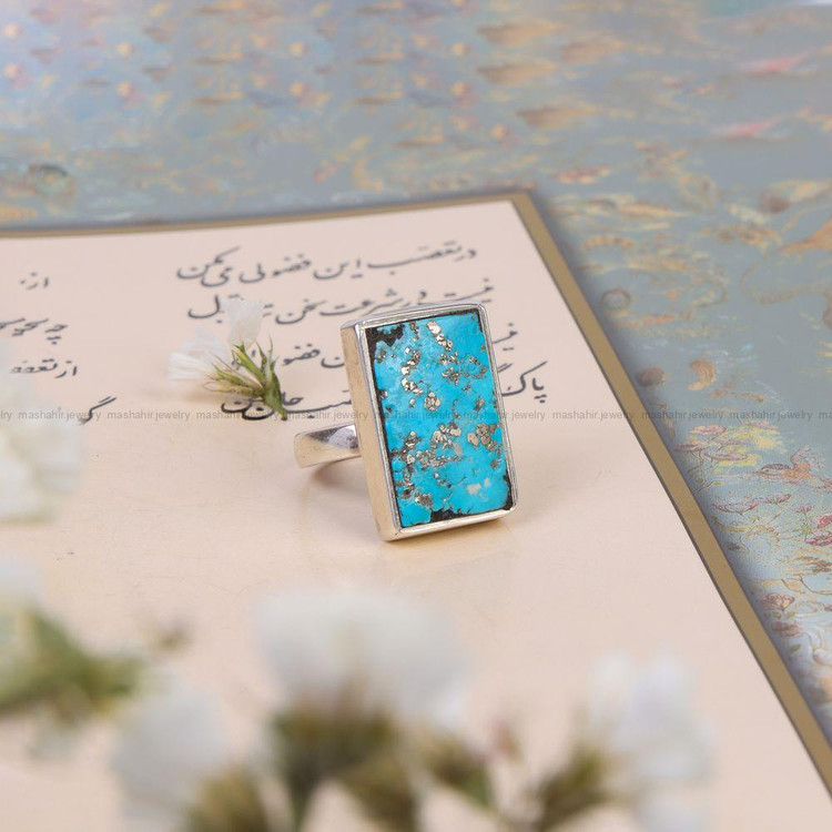 انگشتر فیروزه شجری زنانه کد 10524