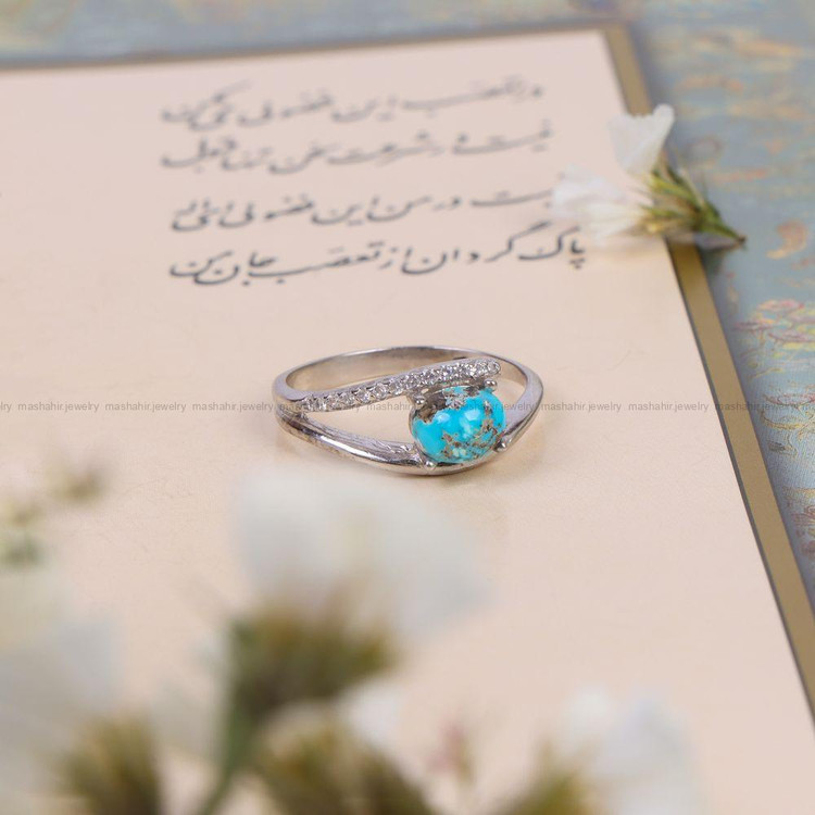 انگشتر فیروزه شجری زنانه کد 10520