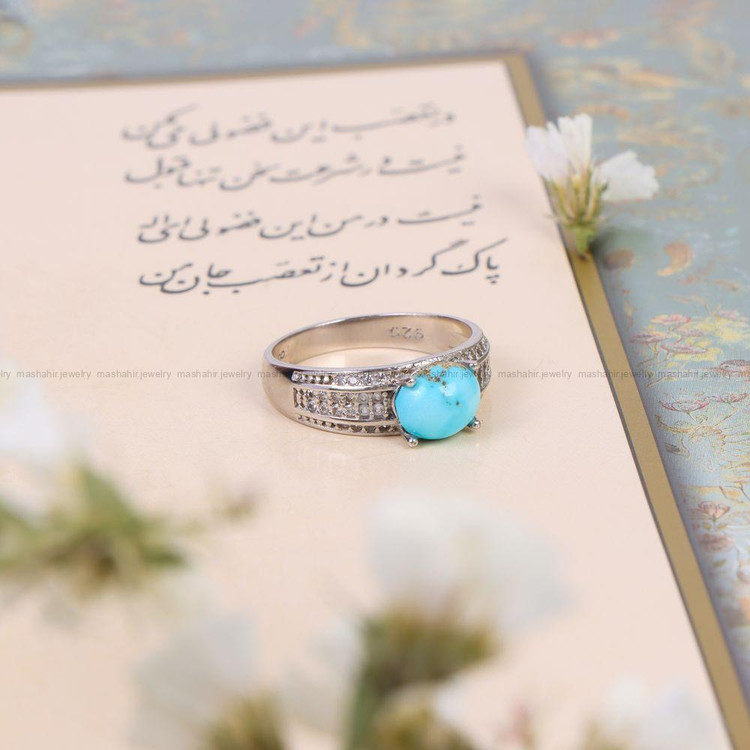 انگشتر فیروزه شجری زنانه کد 10518