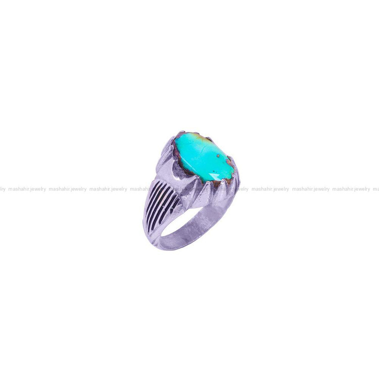 انگشتر فیروزه شجری مردانه کد 10257