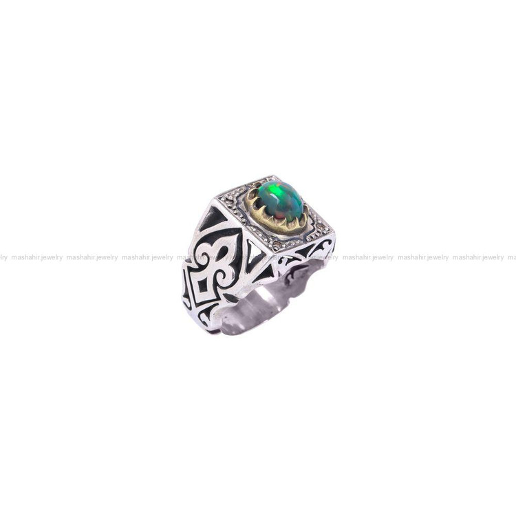 انگشتر اوپال مردانه کد 10607