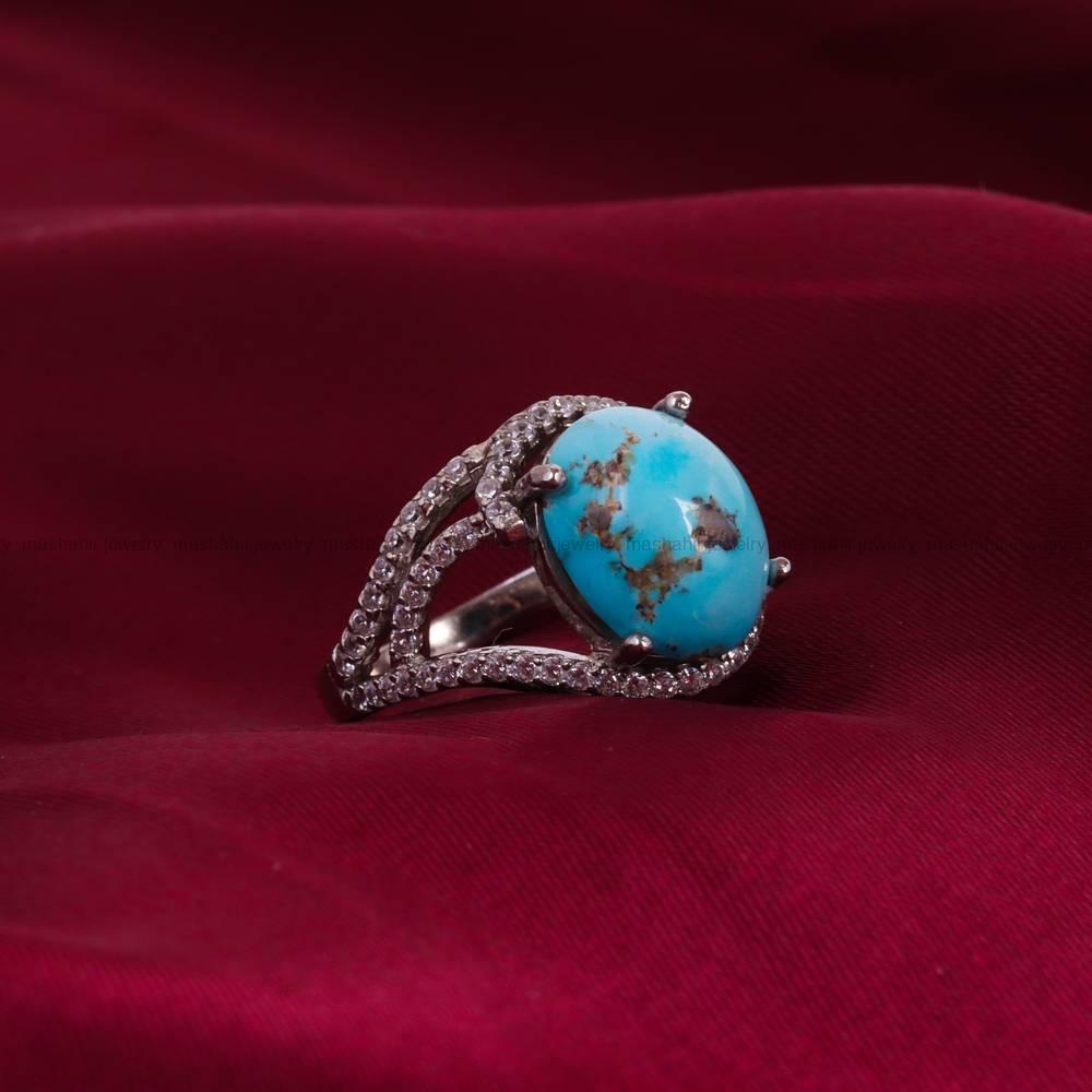 انگشتر فیروزه شجری زنانه کد 5550