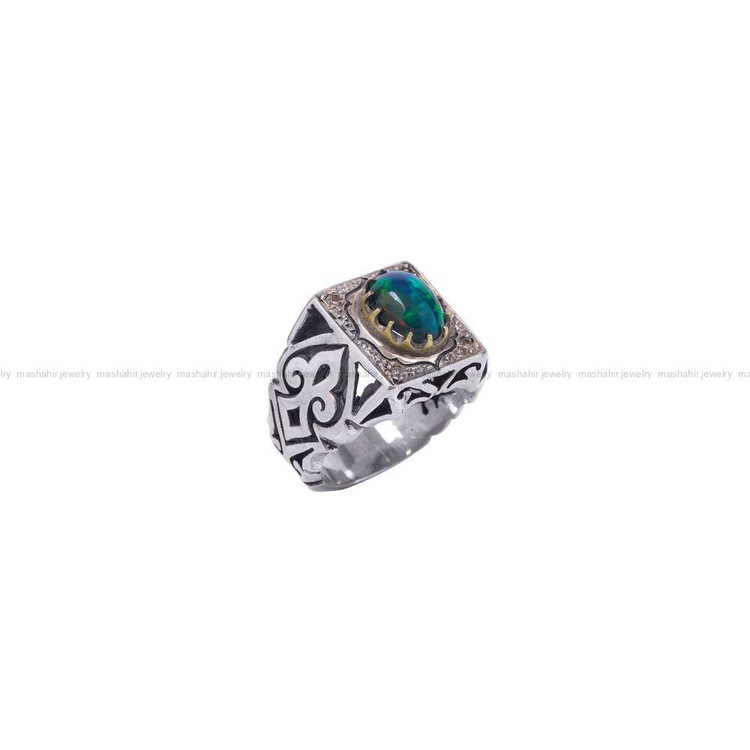 انگشتر اوپال مردانه کد 10614