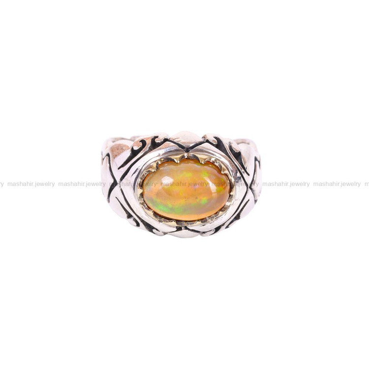 انگشتر اوپال مردانه کد 3626