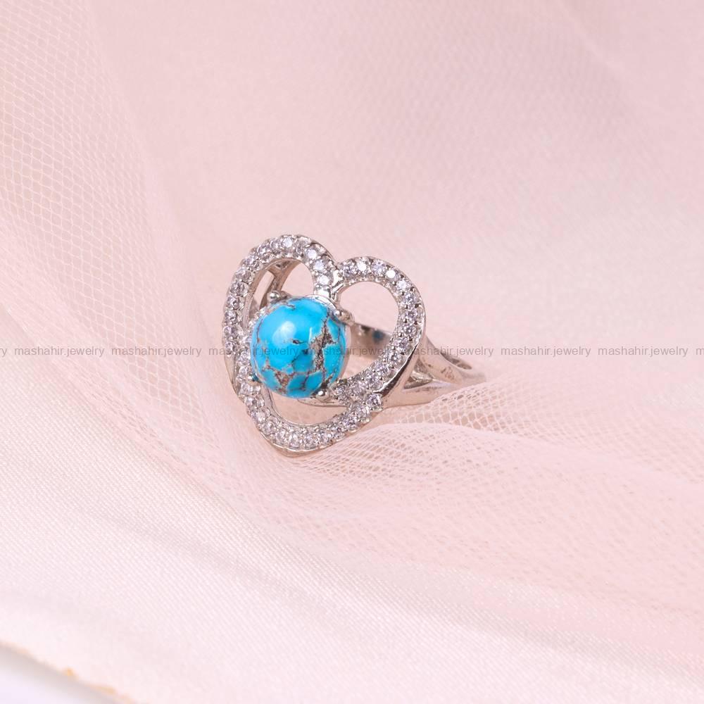 انگشتر فیروزه شجری زنانه کد 5558