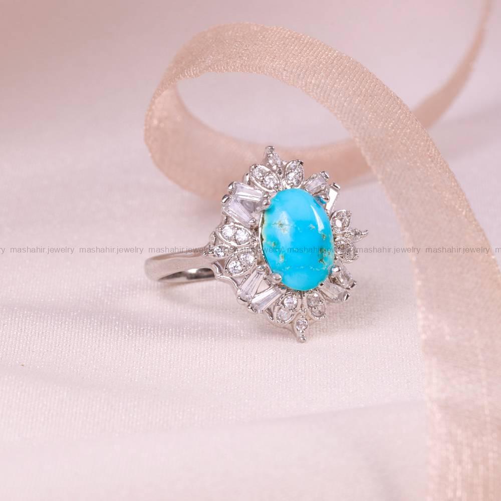 انگشتر فیروزه شجری زنانه کد 5567