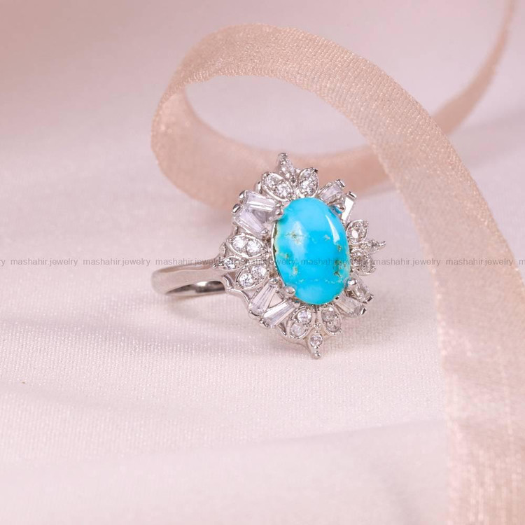 انگشتر فیروزه شجری زنانه کد 5567
