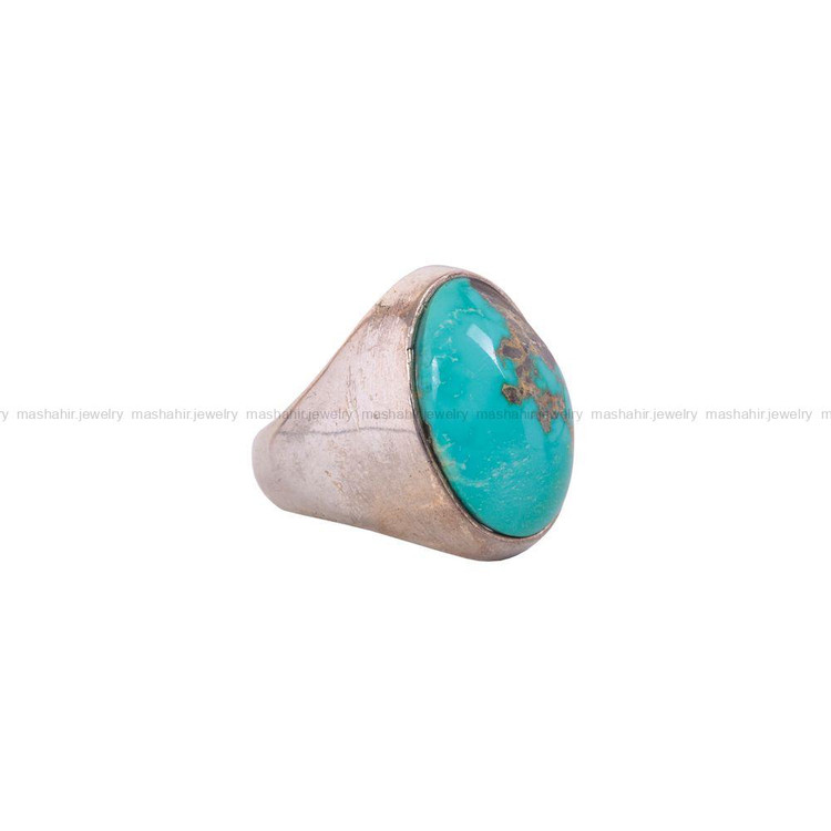 انگشتر فیروزه شجری مردانه کد 3160