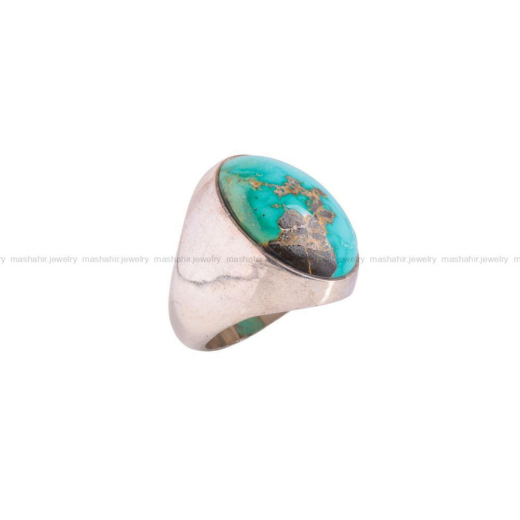 انگشتر فیروزه شجری مردانه کد 3160