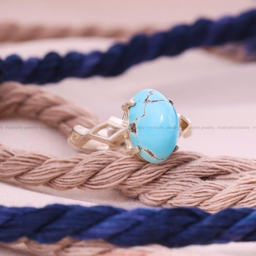 انگشتر فیروزه شجری زنانه کد 5583