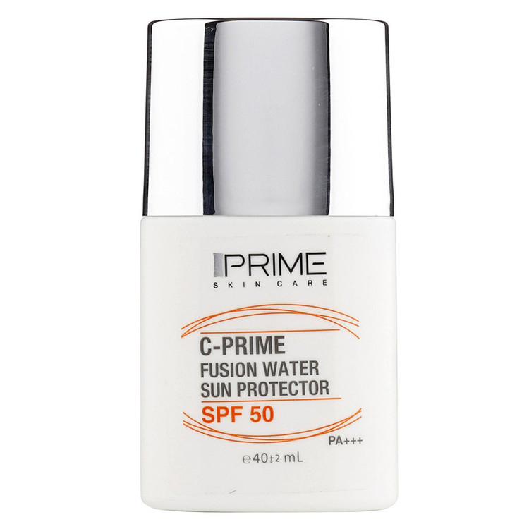 فلوئید ضدآفتاب بیرنگ پرایم SPF50 مدل C-Prime Fusion Water مناسب انواع پوست، حجم 40 میلیلیتر