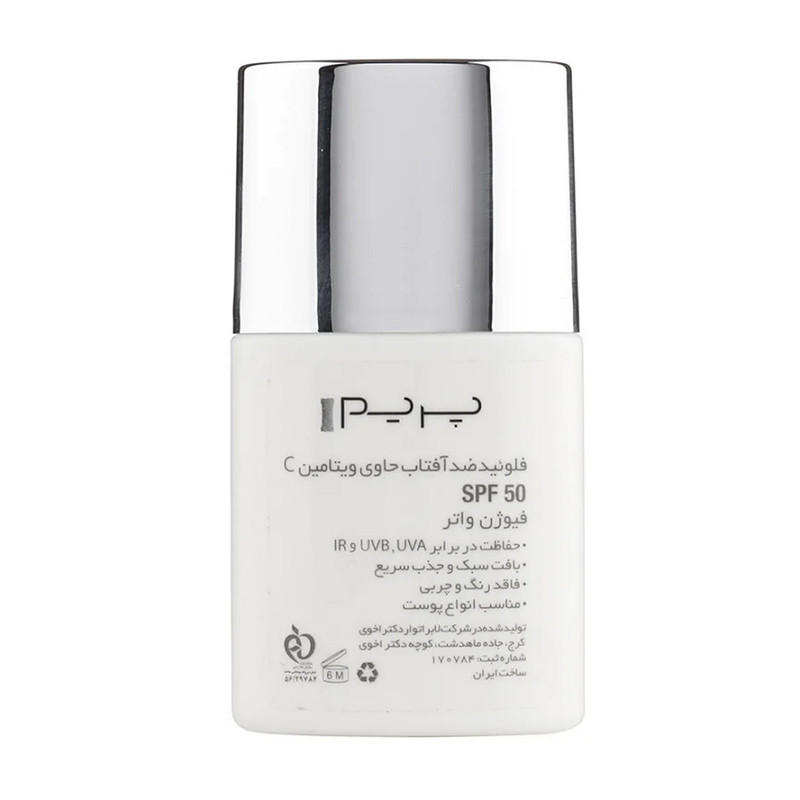فلوئید ضدآفتاب بیرنگ پرایم SPF50 مدل C-Prime Fusion Water مناسب انواع پوست، حجم 40 میلیلیتر