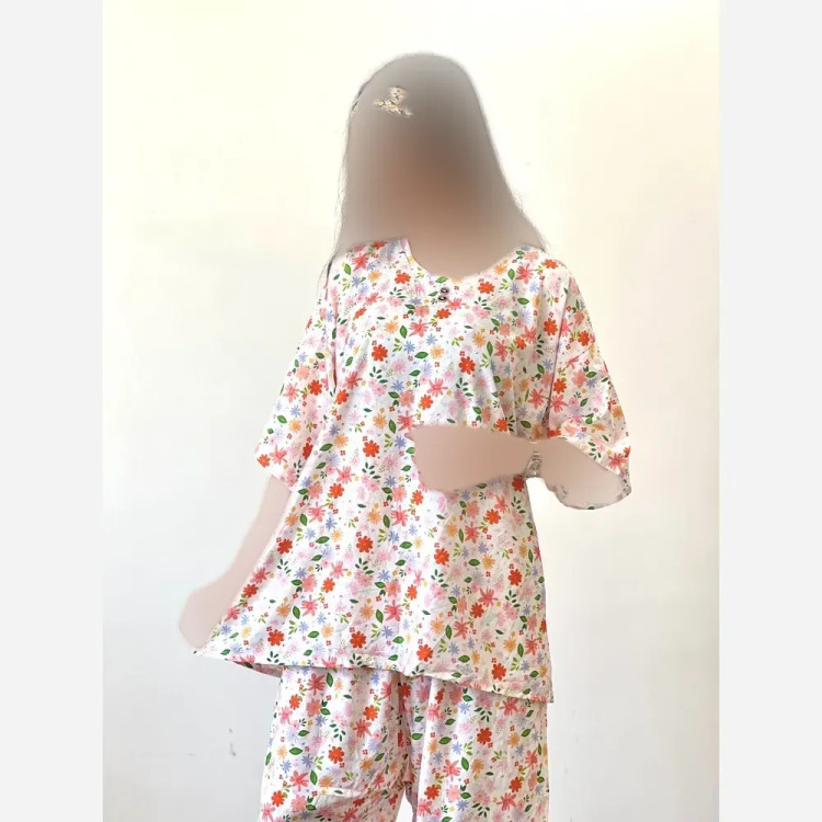 ست شومیز شلوار گلدار جنس نخ خارجی (2)