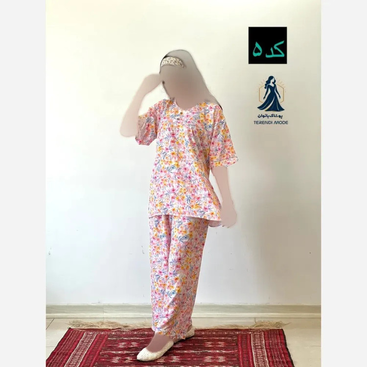 ست شومیز شلوار گلدار جنس نخ خارجی (2)