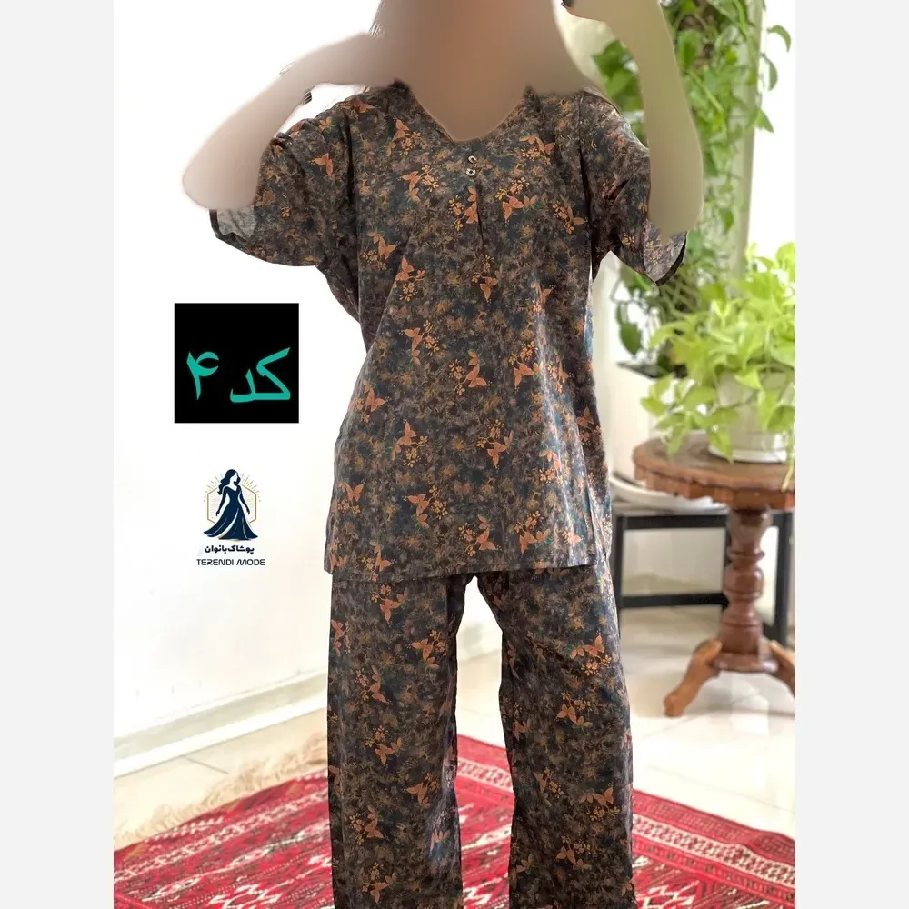 ست شومیز شلوار گلدار جنس نخ خارجی (2)