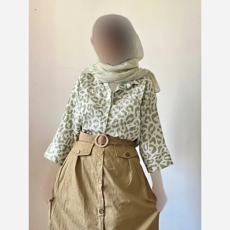 شومیز زنانه کریشه نخ تابستانه و خنک فری سایز