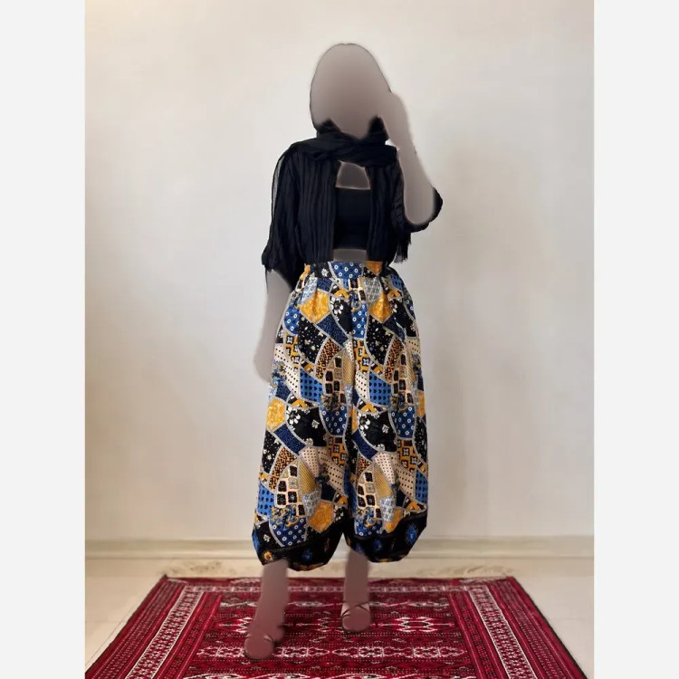 شلوار نخ طرح اندونزی خنک تابستانه فری سایز (2)